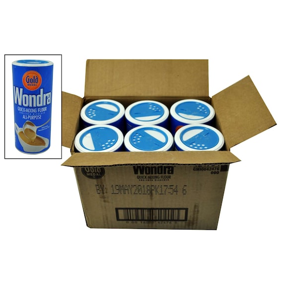 Gold Medal Enriched Bleached AP Quick Mixing Pour N Shake Flour 13.5 oz., PK6 - 16000-42476
