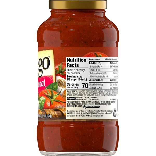Prego Sauce Traditional Spaghetti 24 oz., PK12 - 000018716