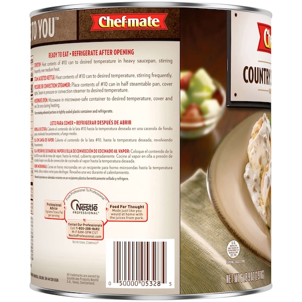 Chef-Mate Chef-Mate Country Sausage Gravy 105 oz. Cans, PK6 - 10050000052285