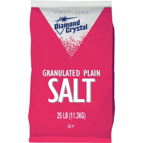 Diamond Crystal Diamond Crystal Granulated Plain Diamond Salt 25lbs - 100011259