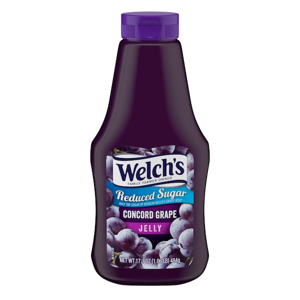 Welchs Welch's Concord Grape Reduced Sugar Squeeze Jelly 17.1 oz., PK12 - WPD50171
