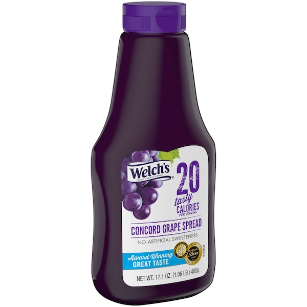 Welchs Welch's Concord Grape Reduced Sugar Squeeze Jelly 17.1 oz., PK12 - WPD50171