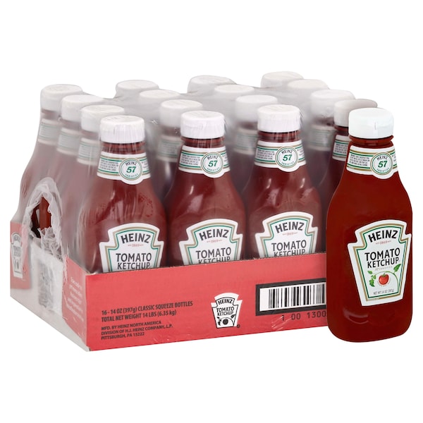 Heinz Heinz Classic Squeeze Ketchup 14 oz., PK16 - 10013000514504
