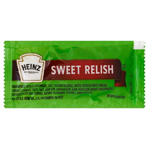 Heinz Heinz Single Serve Sweet Relish 9g, PK200 - 10013000531808