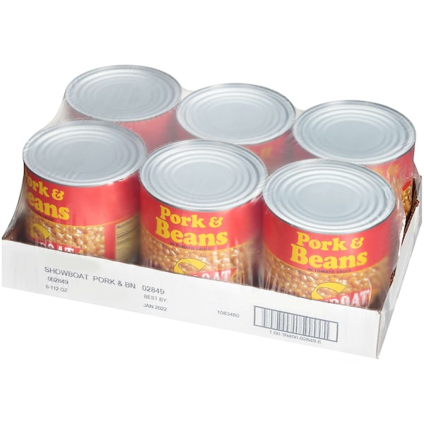 Showboat Showboat Pork & Beans Can 112 oz., PK6 - 02849