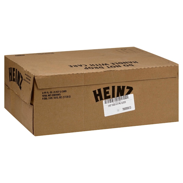 Heinz Heinz Kosher Dill Thick Slice Crinkle Cut Chip Pickle 99 oz. Can, PK6 - 10013000632604