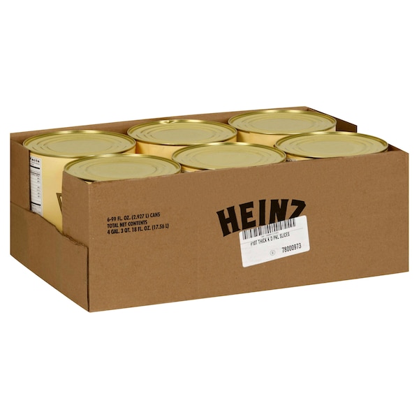Heinz Heinz Kosher Dill Thick Slice Crinkle Cut Chip Pickle 99 oz. Can, PK6 - 10013000632604