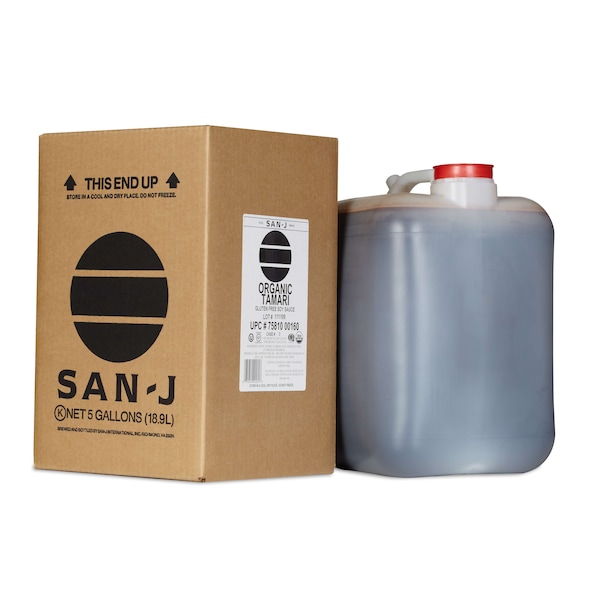 San-J International San-J International Inc. Organic Tamari Soy Sauce Drum 5 gal. - 075810001608
