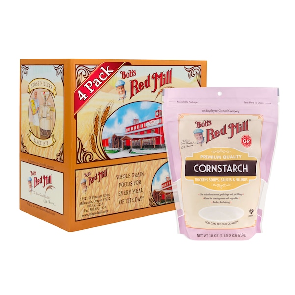Bobs Red Mill Natural Foods Bob's Red Mill Gluten Free Cornstarch 18 oz. Bag, PK4 - 1146S184