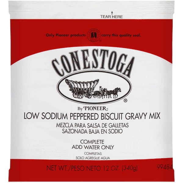 Conestoga Conestoga Low Sodium Peppered Biscuit Gravy Mix, PK12 - 99484