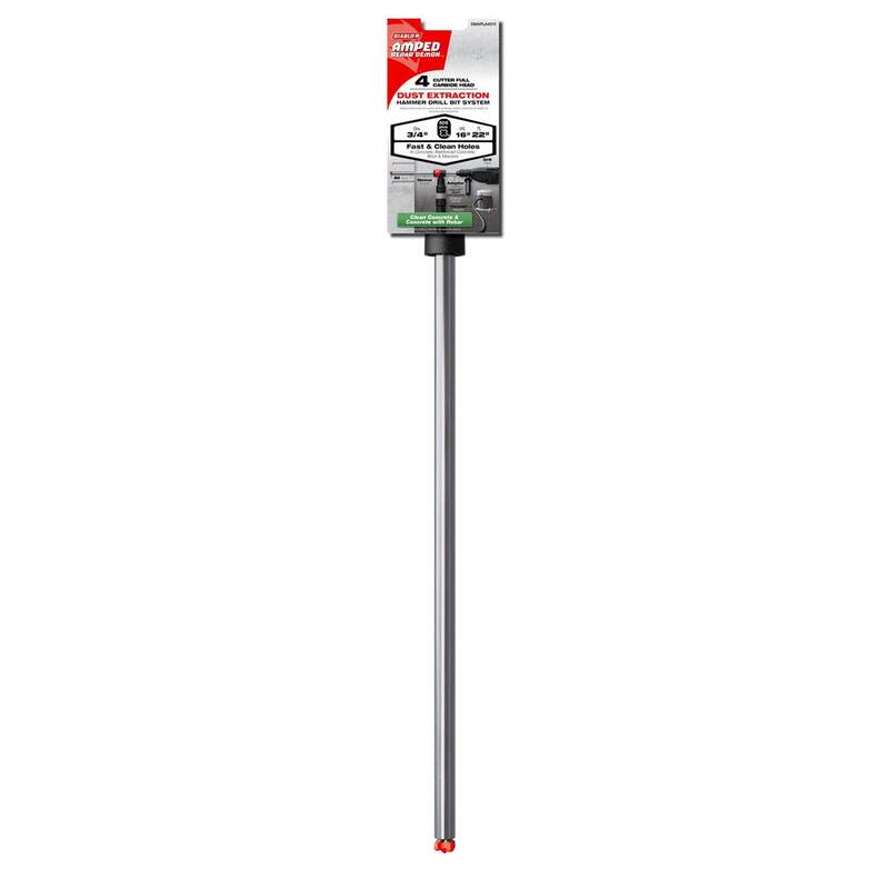 DIABLO AMPED Rebar Demon 3/4 in. x 16 in. x 22 in. SDS-Plus 4-Cutter Full Carbide Head Dust Extraction Hammer Drill Bit - DMAPLA4570

DIABLO AMPED Rebar Demon 3/4 in. x 16 in. x 22 in. Broca de martillo con extracción de polvo y cabezal de carburo completo de 4 cortes SDS-Plus - DMAPLA4570