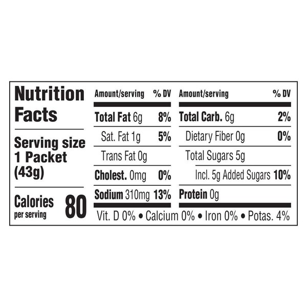 Hellmanns Salad Dressing Sachets Raspberry Vinaigrette 1.5 oz., PK102 - 048001007949