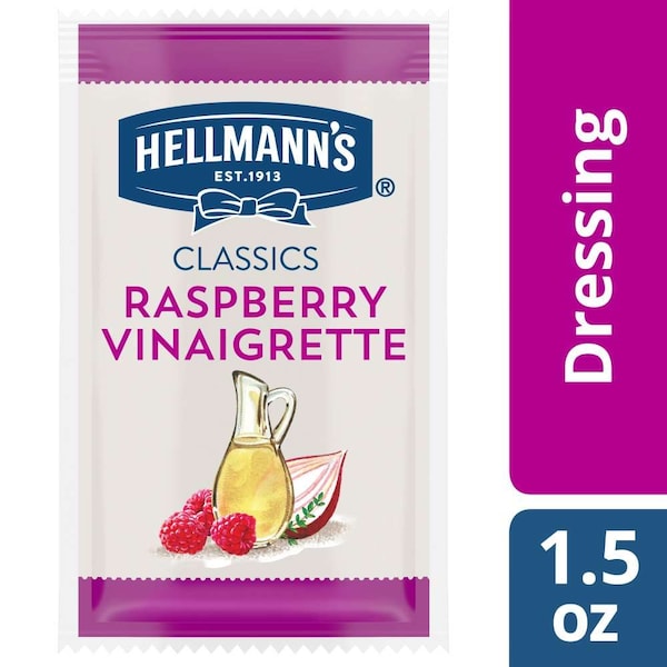 Hellmanns Salad Dressing Sachets Raspberry Vinaigrette 1.5 oz., PK102 - 048001007949