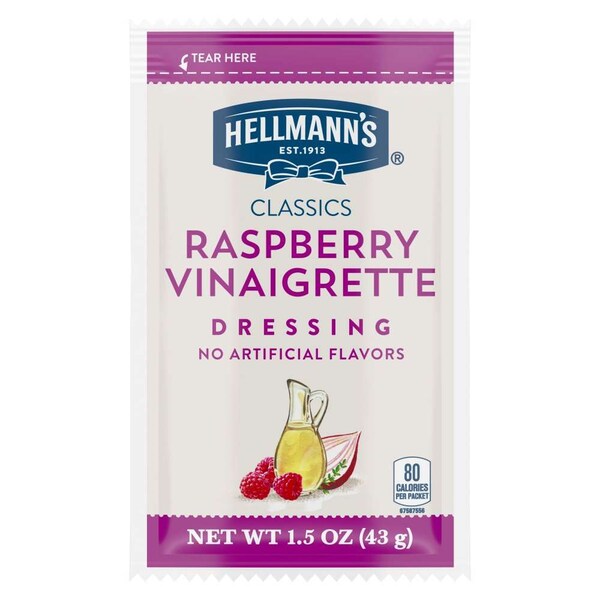 Hellmanns Salad Dressing Sachets Raspberry Vinaigrette 1.5 oz., PK102 - 048001007949