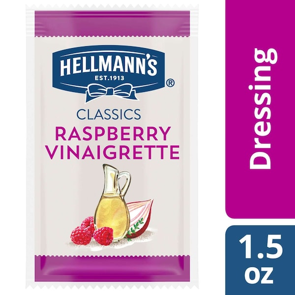 Hellmanns Salad Dressing Sachets Raspberry Vinaigrette 1.5 oz., PK102 - 048001007949