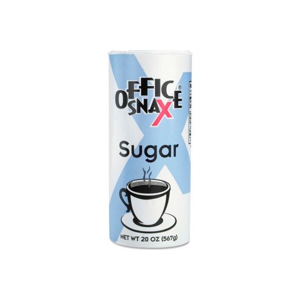 Office Snax Office Snax Reclosable Canister of Sugar, 20-oz, 24 per Carton - 00019CT