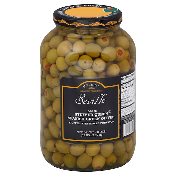 Seville Seville Stuffed Queen Spanish Green Olives 150-160 Count 1 gal., PK4 - 80116