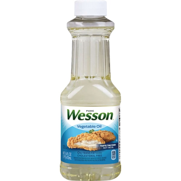 Wesson Wesson Pure Vegetable Oil 0 G Trans Fat Cholesterol Free 16 oz., PK16 - 2700061216