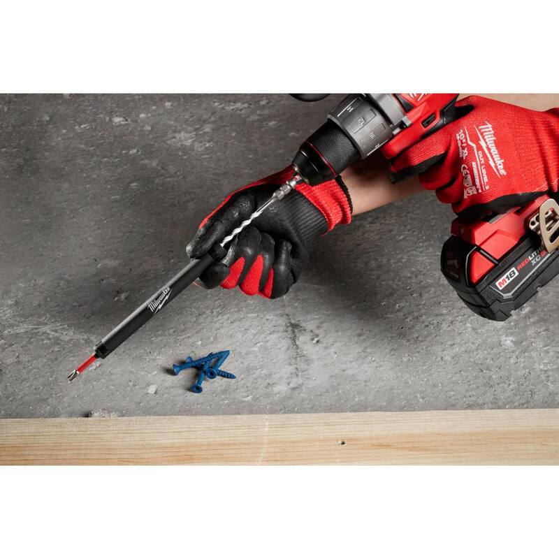 Kit de instalación de tornillos de concreto multi-material de impacto Milwaukee SHOCKWAVE (7 piezas) - 48-20-8877
