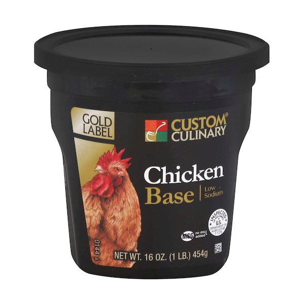 Gold Label Gold Label Added Low Sodium Chicken Base Paste 1lbs Tub, PK6 - 01441EGLD