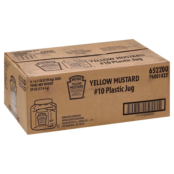 Heinz Kraft Heinz Kosher Mustard Jug 104 oz. Jug, PK6 - 10013000652206