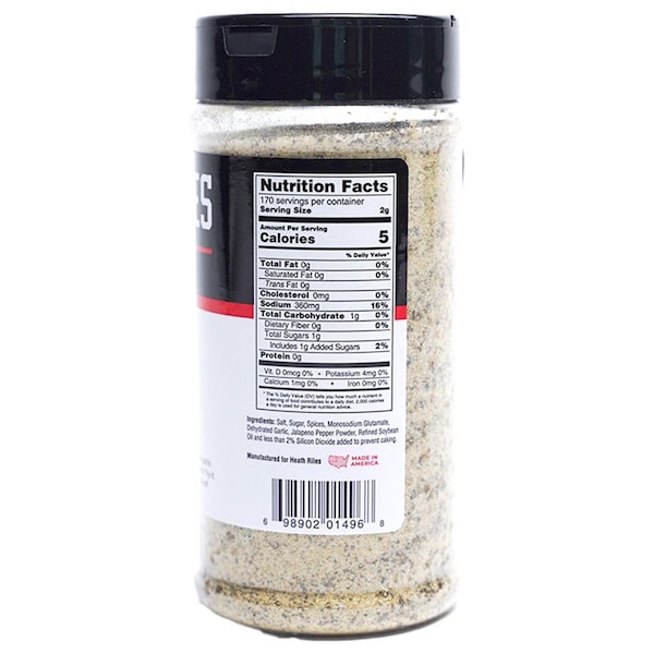 Heath Riles Bbq Heath Riles BBQ Garlic Jalapeno BBQ Rub 12 oz - HRB0015
