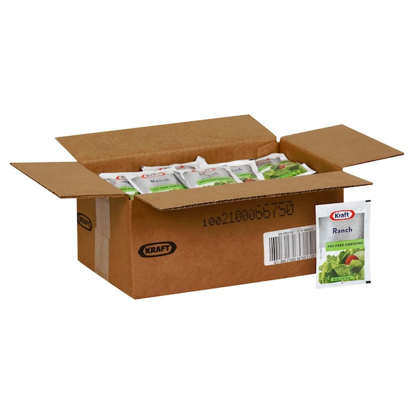 Kraft Kraft Fat Free Ranch Dressing 1.5 oz. Pouch, PK60 - 00021000667505
