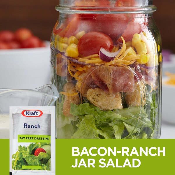 Kraft Kraft Fat Free Ranch Dressing 1.5 oz. Pouch, PK60 - 00021000667505
