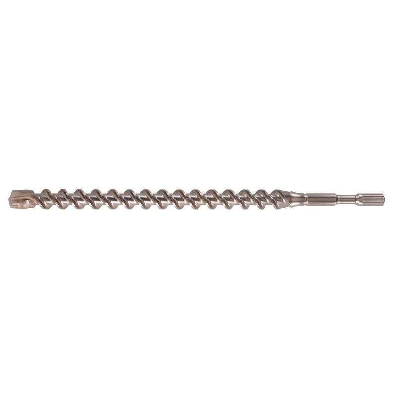 Broca de carburo de 4 cortes con vástago de estrias de 1-3/4 pulgadas x 23 pulgadas de Milwaukee - 48-20-4418
