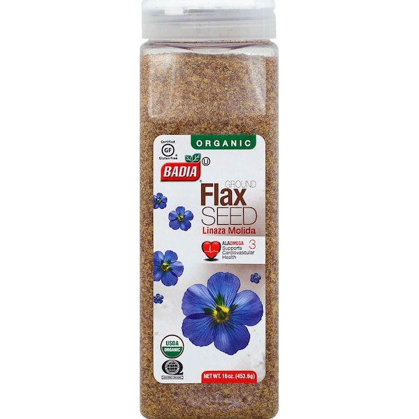 Badia Organic Flax Seed Ground 16 oz., PK4 - 40510