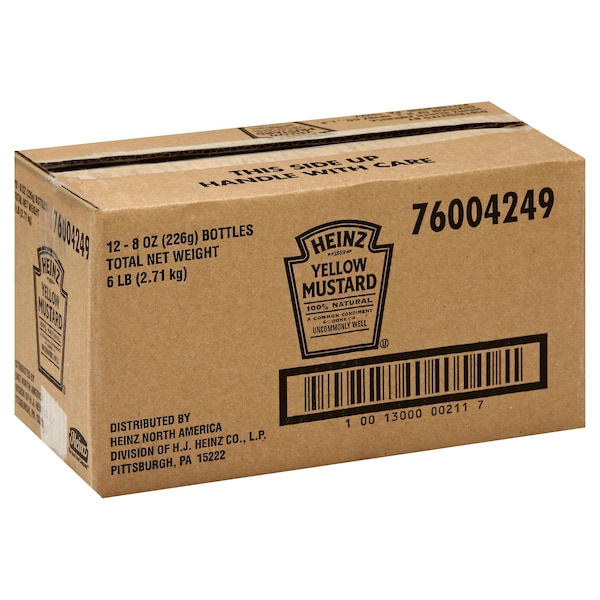 Heinz Heinz Yellow Mustard 8 oz. Can, PK12 - 10013000002117