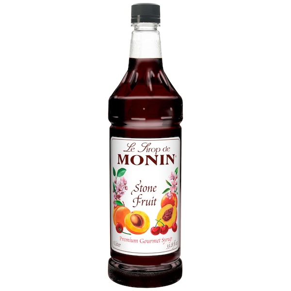 Monin Monin Stone Fruit Syrup 1 Liter Bottle, PK4 - M-FR238F