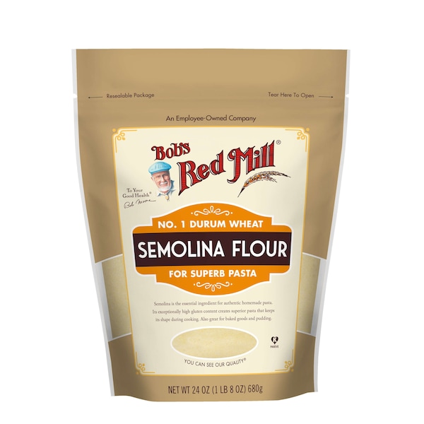 Bobs Red Mill Natural Foods Bob's Red Mill Semolina Flour 24 oz. Resealable Pouches, PK4 - 1495S244