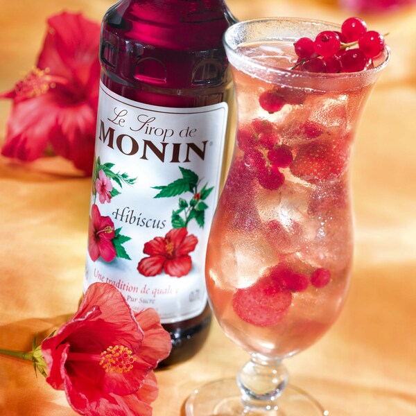 Monin Monin Hibiscus Syrup 1 Liter Bottle, PK4 - M-FR177F