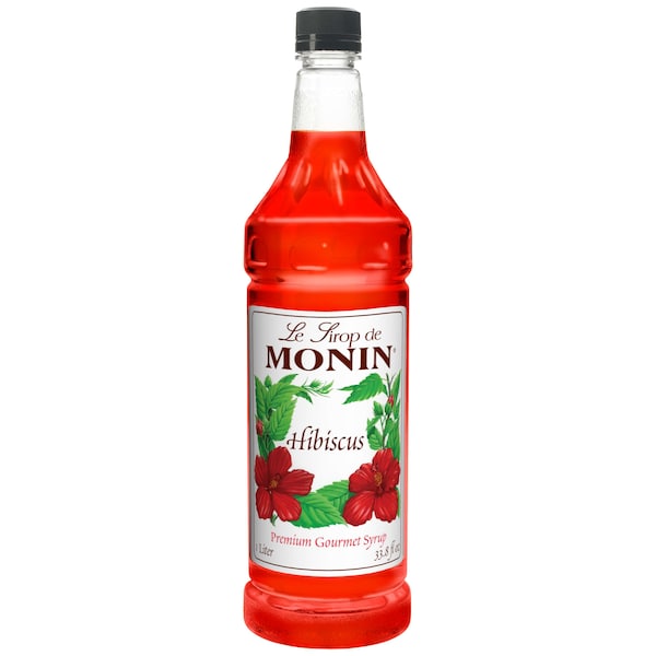 Monin Monin Hibiscus Syrup 1 Liter Bottle, PK4 - M-FR177F