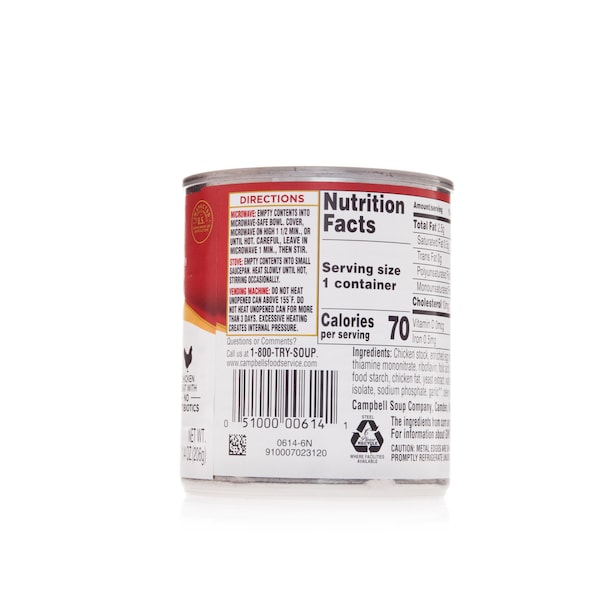 Campbells Ready To Serve Easy Open Low Sodium Chicken Noodle Soup 7.25 oz., PK24 - 000000614
