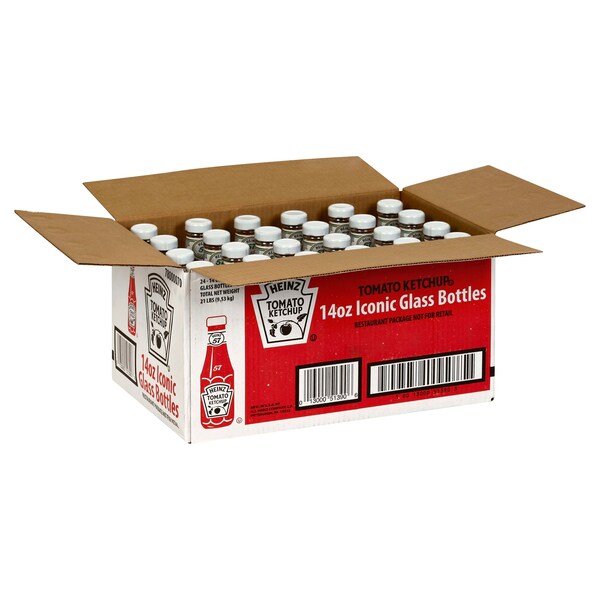 Heinz Heinz Glass Bottle Ketchup 14 oz., PK24 - 10013000513903