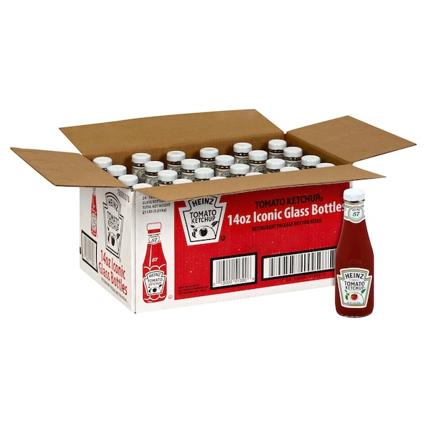 Heinz Heinz Glass Bottle Ketchup 14 oz., PK24 - 10013000513903