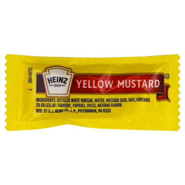 Heinz Heinz Mild Single Serve Mustard .2 oz., PK500 - 10013000530504