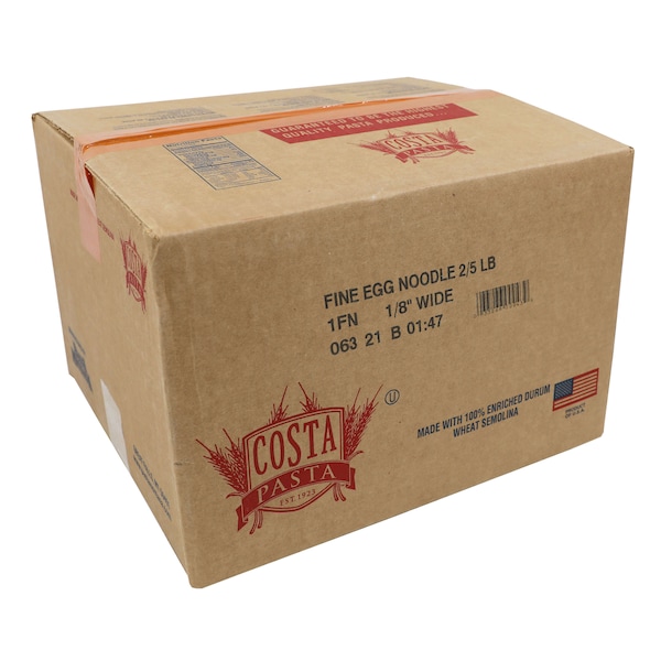 Costa Costa Fine 1/8 Wide Egg Noodle 5lbs, PK2 - 1FN