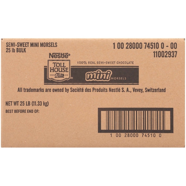 Tollhouse Tollhouse Mini Bulk Semi Sweet Morsels 25lbs - 10028000745100