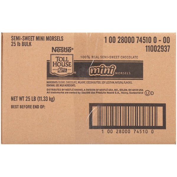 Tollhouse Tollhouse Mini Bulk Semi Sweet Morsels 25lbs - 10028000745100