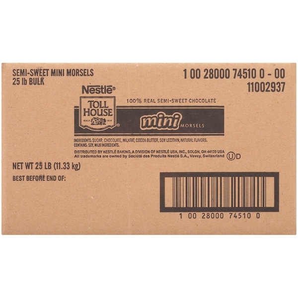 Tollhouse Tollhouse Mini Bulk Semi Sweet Morsels 25lbs - 10028000745100