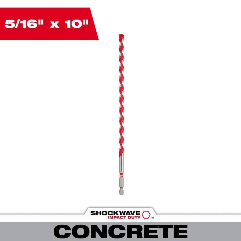Broca para martillo de carburo de Milwaukee de 5/16 pulg. x 8 pulg. x 10 pulg. - 48-20-9018
