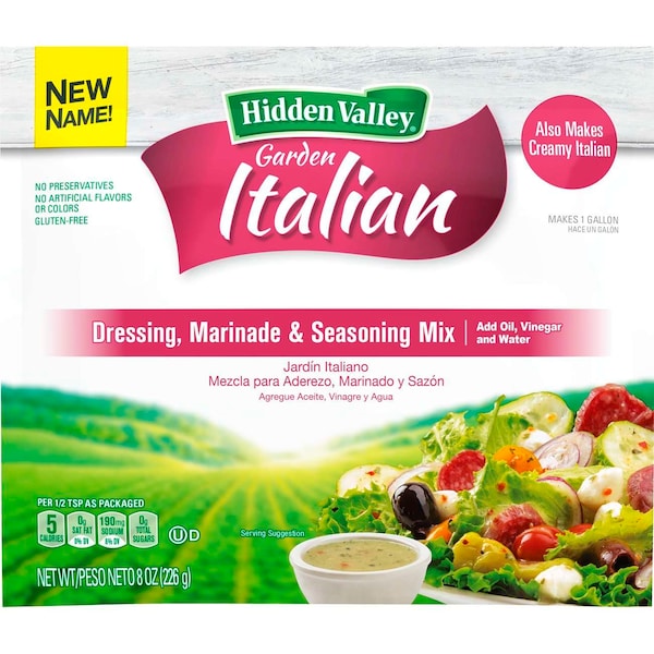 Hidden Valley Garden Italian Dressing And Marinade Seasoning Mix 8 oz., PK18 - 21008