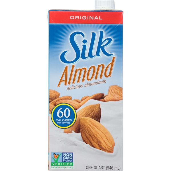 Silk Silk Aseptic Original Pure Almond Milk 1 qt. Carton, PK6 - 136462