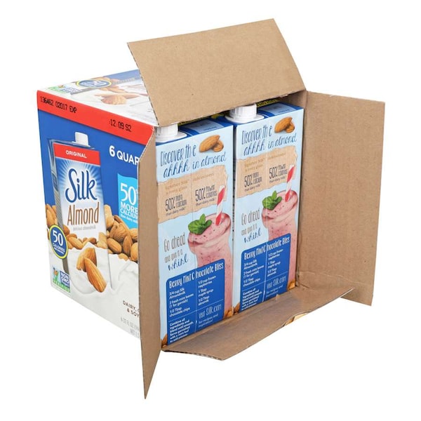 Silk Silk Aseptic Original Pure Almond Milk 1 qt. Carton, PK6 - 136462