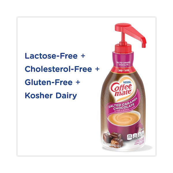 Coffee Mate Liquid Creamer Pump Bottle, Salted Caramel, 1.5 Liter Pump Bottle, 2PK - 12323367