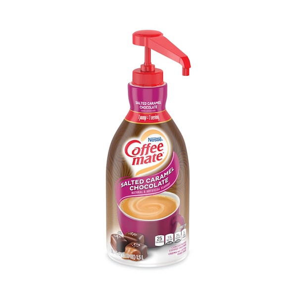 Coffee Mate Liquid Creamer Pump Bottle, Salted Caramel, 1.5 Liter Pump Bottle, 2PK - 12323367
