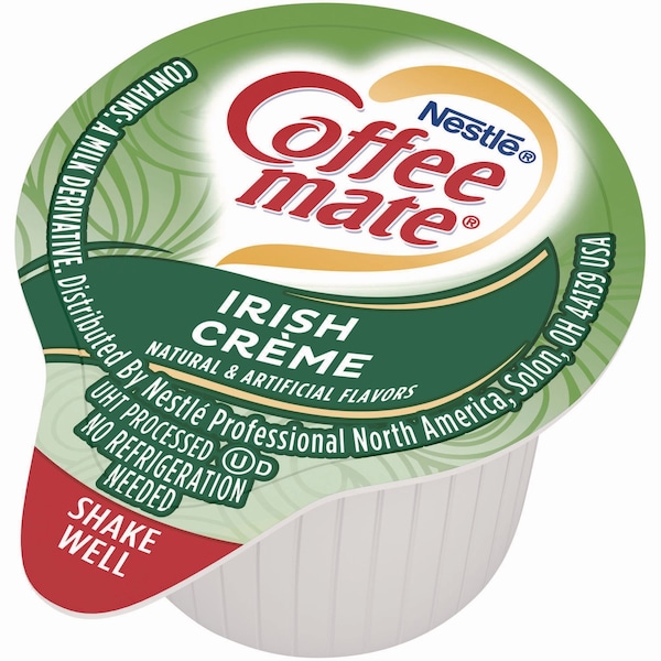 Coffee Mate Liquid Coffee Creamer, Irish Creme, 0.38 oz Mini Cups, 50PK - NES35112